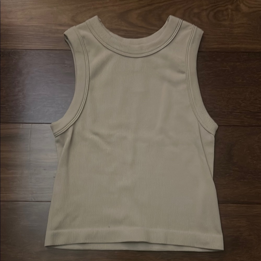 Classic Beige Sleeveless Tank Top